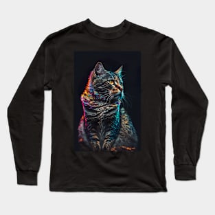 Serious Cat portrait Long Sleeve T-Shirt